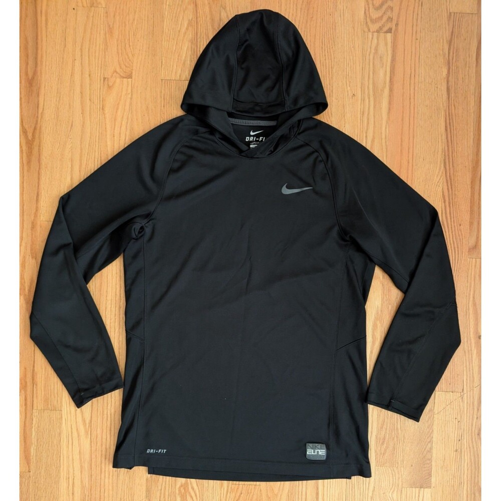 Nike Elite Basketball Hoodie Mens Medium Dri Fit 683006-010 Pullover Swoosh